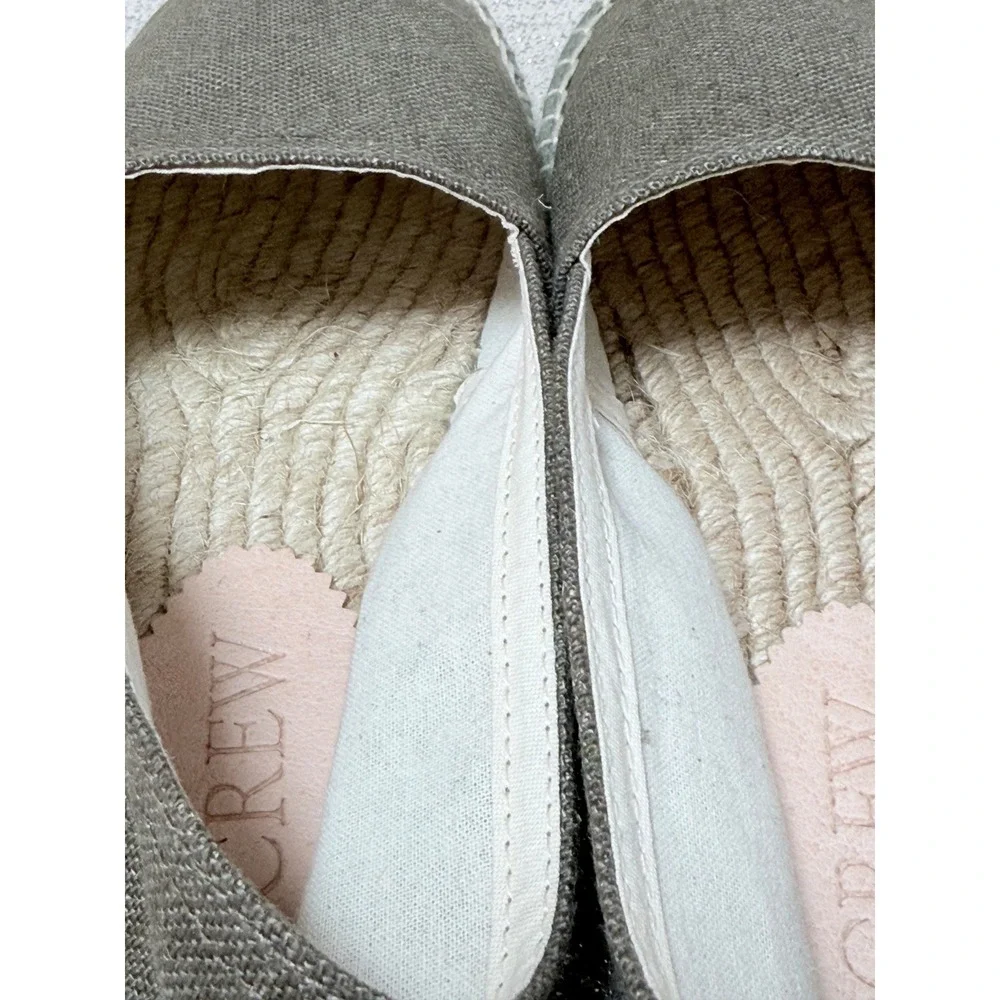 J. Crew Sz 6 Made-in-Spain espadrille flats in linen $79.50